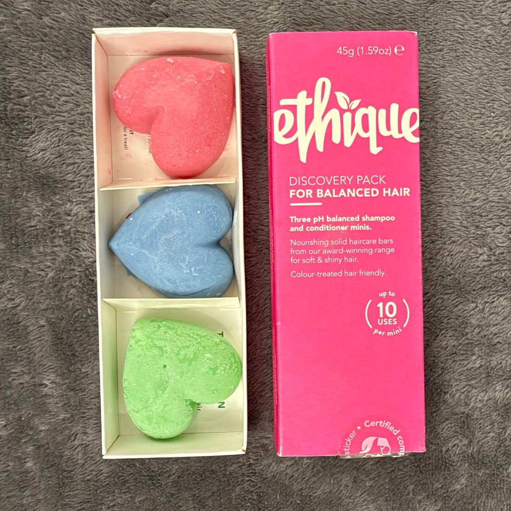 Ethique Discovery Pack Hair Care Set 1.59oz Pink Balanced Hair Sampler